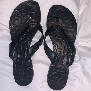 Tory Burch Black Flip Flops